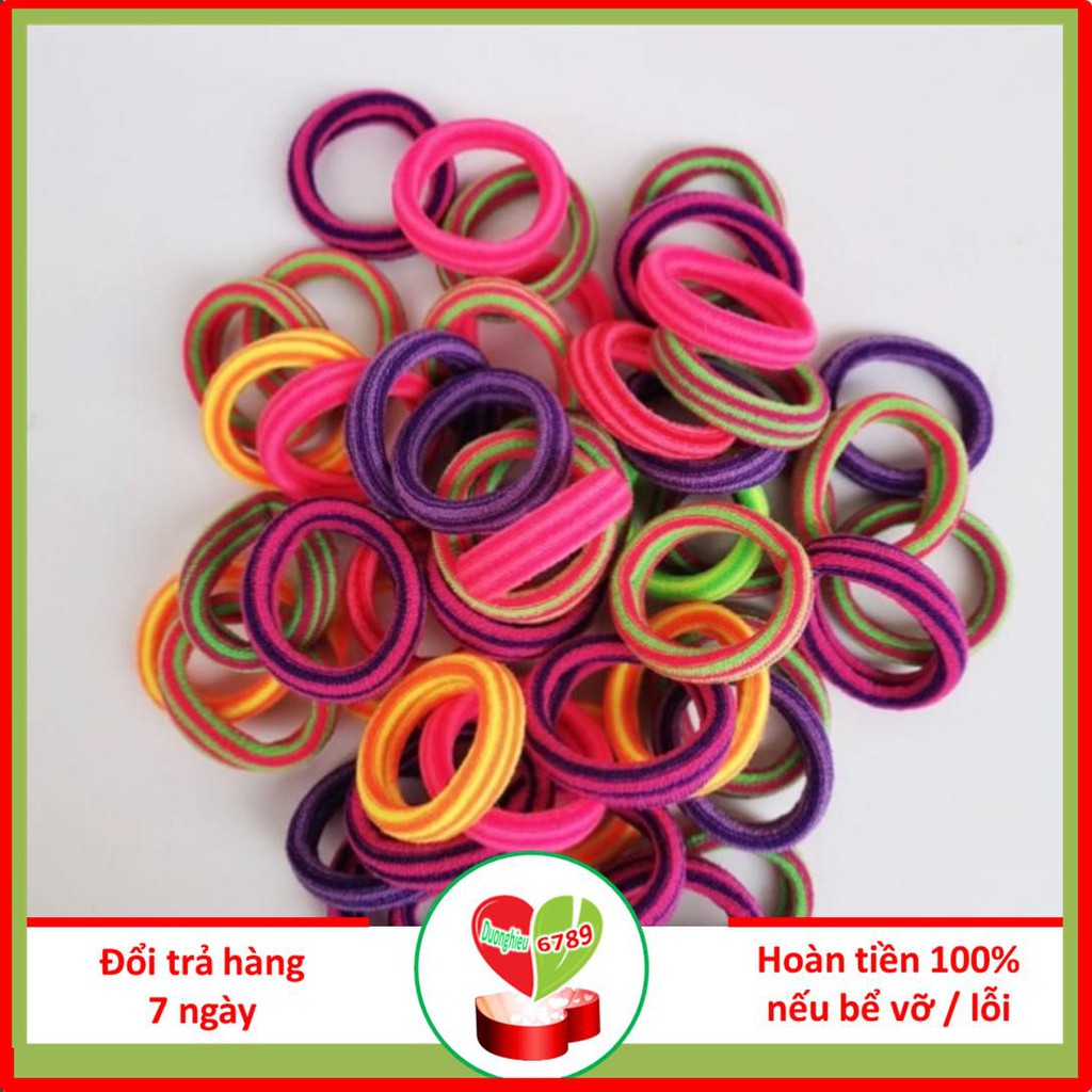 set 50 chun buộc tóc cho bạn nữ, chun tóc cho học sinh, chun buộc tóc cho nữ - Duonghieu6789