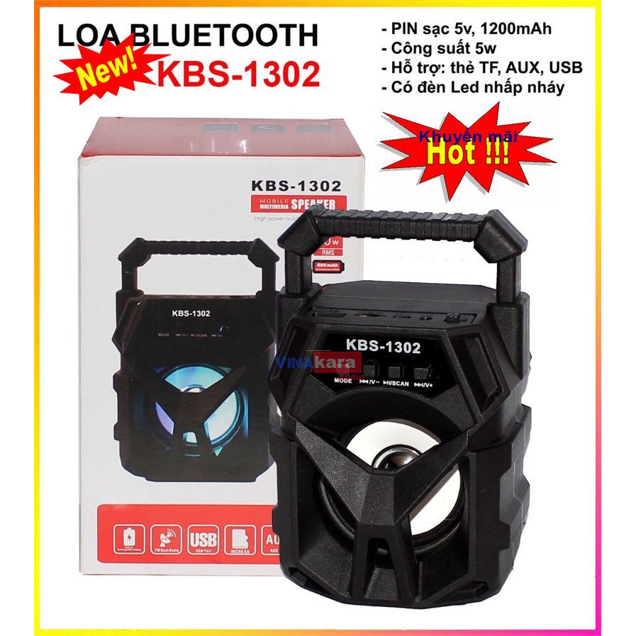 Loa karaoke bluetooth KIMISO KBS-1302+ nghe nhạc - âm thanh trung thực = Bass Treble hay