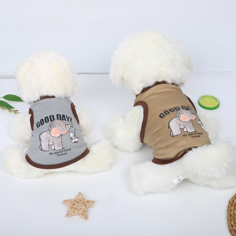 Áo Thun MùA Hè, HọA TiếT HoạT HìNh Cho Thú Cưng