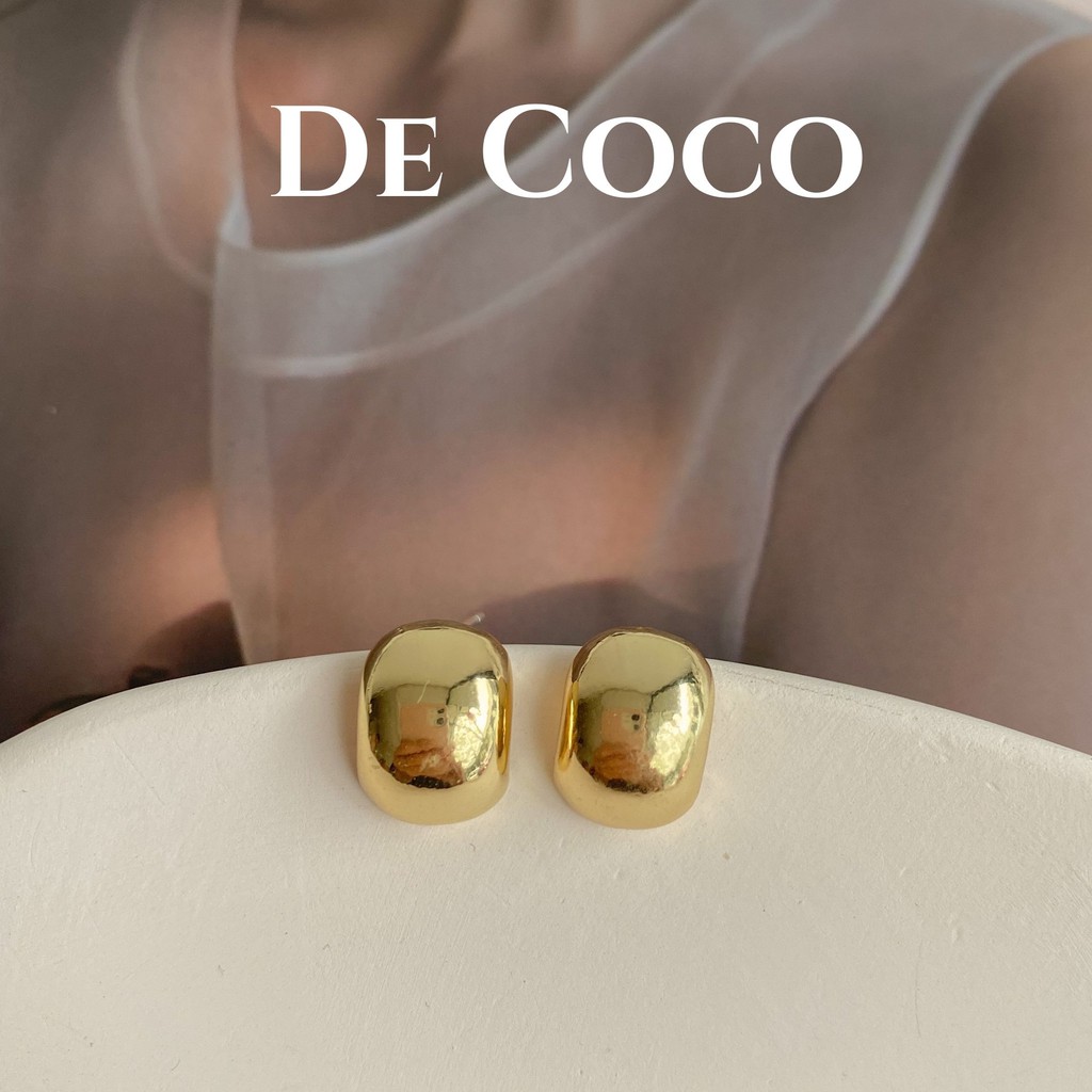 Khuyên tai bông tai nữ Silver Ball decoco.accessories