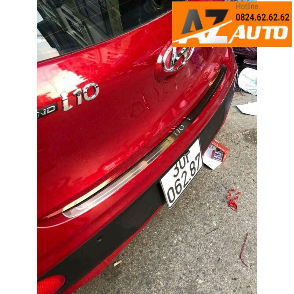 Grand i10,Ốp bậc cốp ngoài Inox xe Grand i10 hatchback, 2014-2022