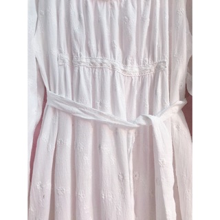 Đầm maxi xô hoa nổi tay loe