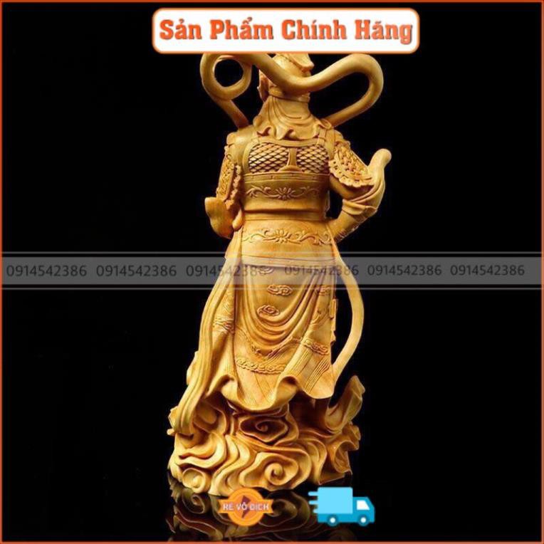 Bộ ĐỂ Ô Tô,  Tượng Hộ Pháp Vi Đà, Quan Công Bằng Gỗ Hoàng Dương