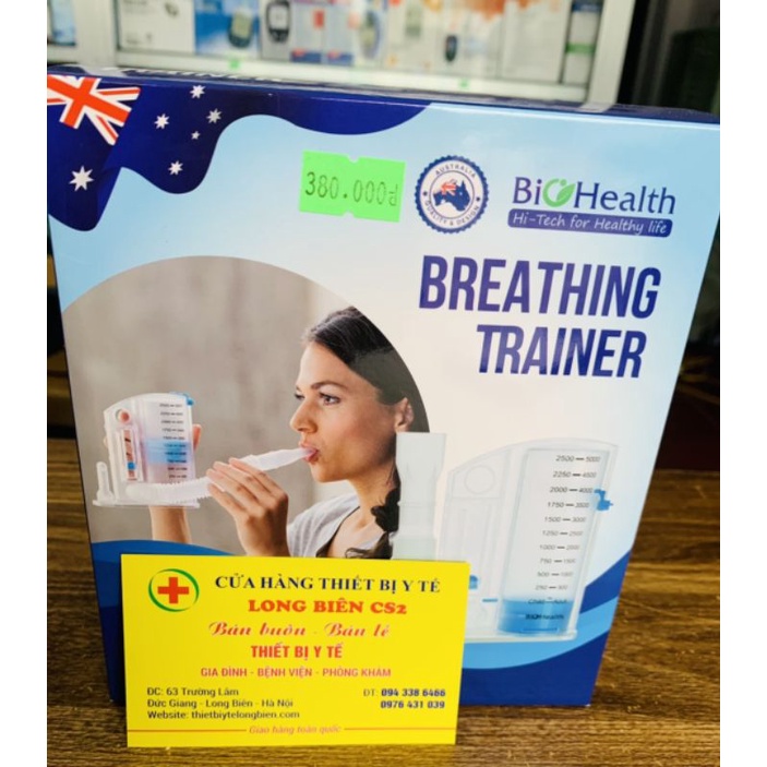 Bình Tập Thở - Phế Dung Kế DỤNG CỤ THỔI TẬP THỞ PHỤC HỒI CHỨC NĂNG PHỔI BIOHEALTH VIS 01 của Úc