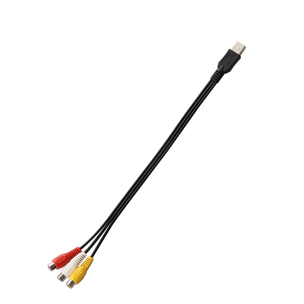 BTLIMER Đầu Chuyển Đổi Từ Cổng USB Sang 3 Giác Cắm RCA 30cm M / F HDTV