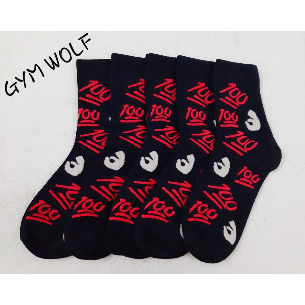 Vớ thể thao số 100 cổ cao Nam Nữ phong cách trẻ trung, xu hương đường phố, năng động.