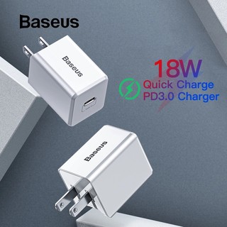 Bộ củ cáp sạc nhanh Baseus PD 18w USB C lightning cho IPhone IPad hãng