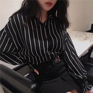 (ORDER) Áo sơ mi sọc tay bo