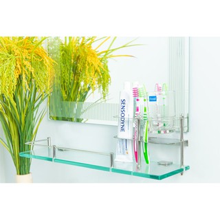 Kệ kính Kibath đa năng kèm ly inox 304