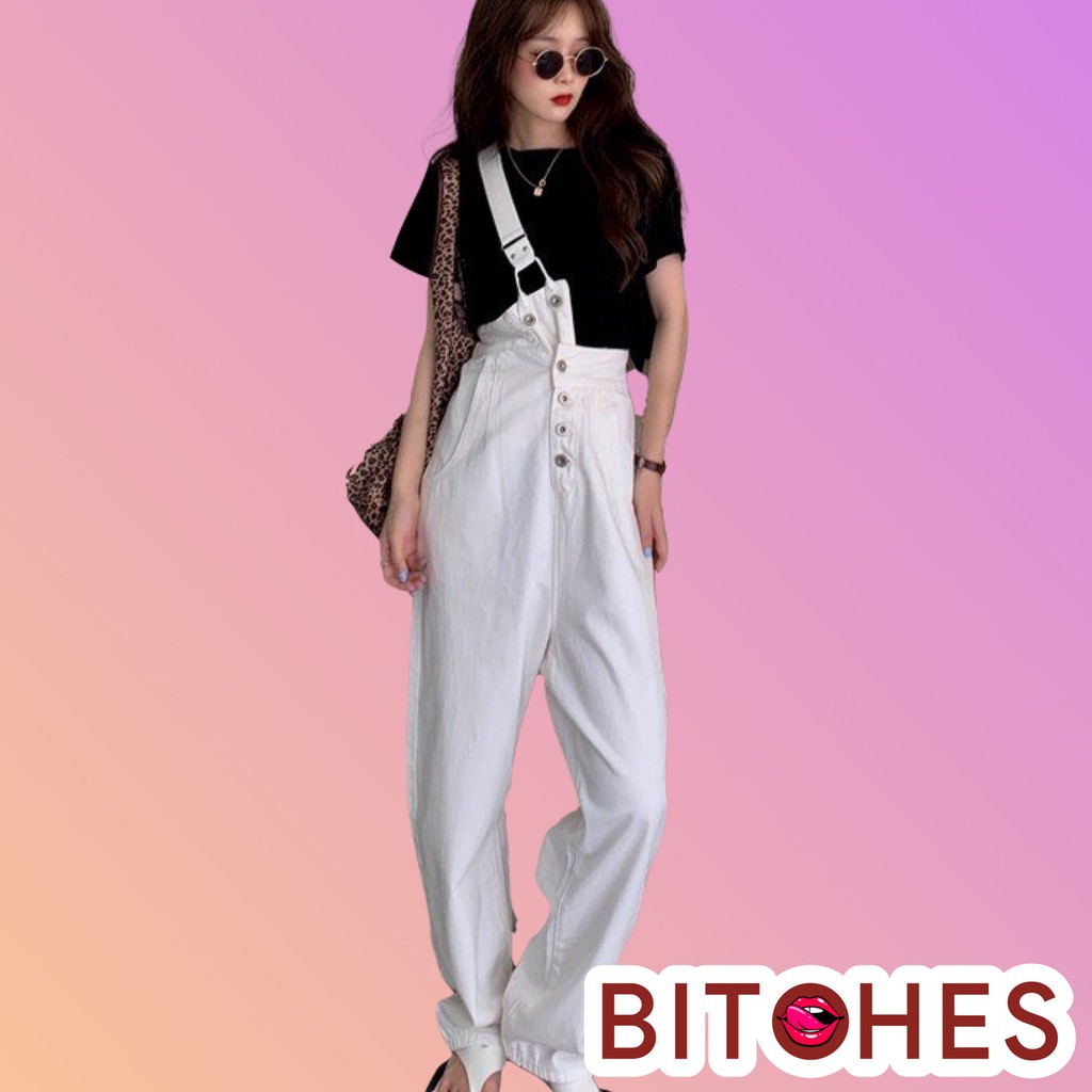 Yếm thụng dài 1 dây vai trắng phong cách năng động đi hoc đi chơi hàng loại 1 chất đẹp hàng Quảng Châu