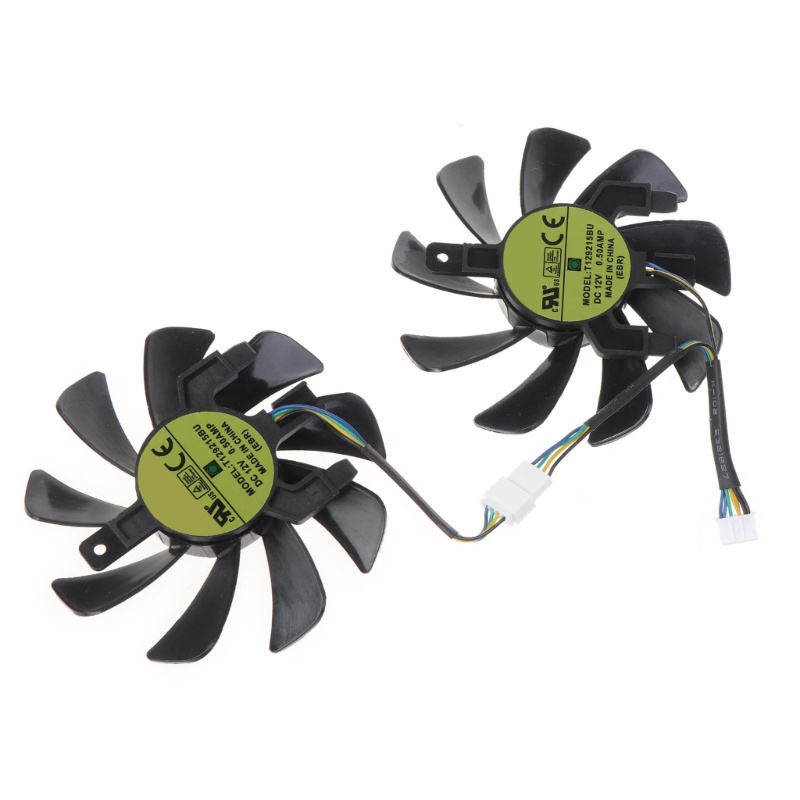 Bộ 2 Món Đồ Thời Trang 2 Món 85mm 3 35inch T129215Quạt Tản Nhiệt Đồ Họa SU 4Pin 12V 0 5A VGA Cho Sapphire RX 580 2048SP 8G D5 GPU Fa