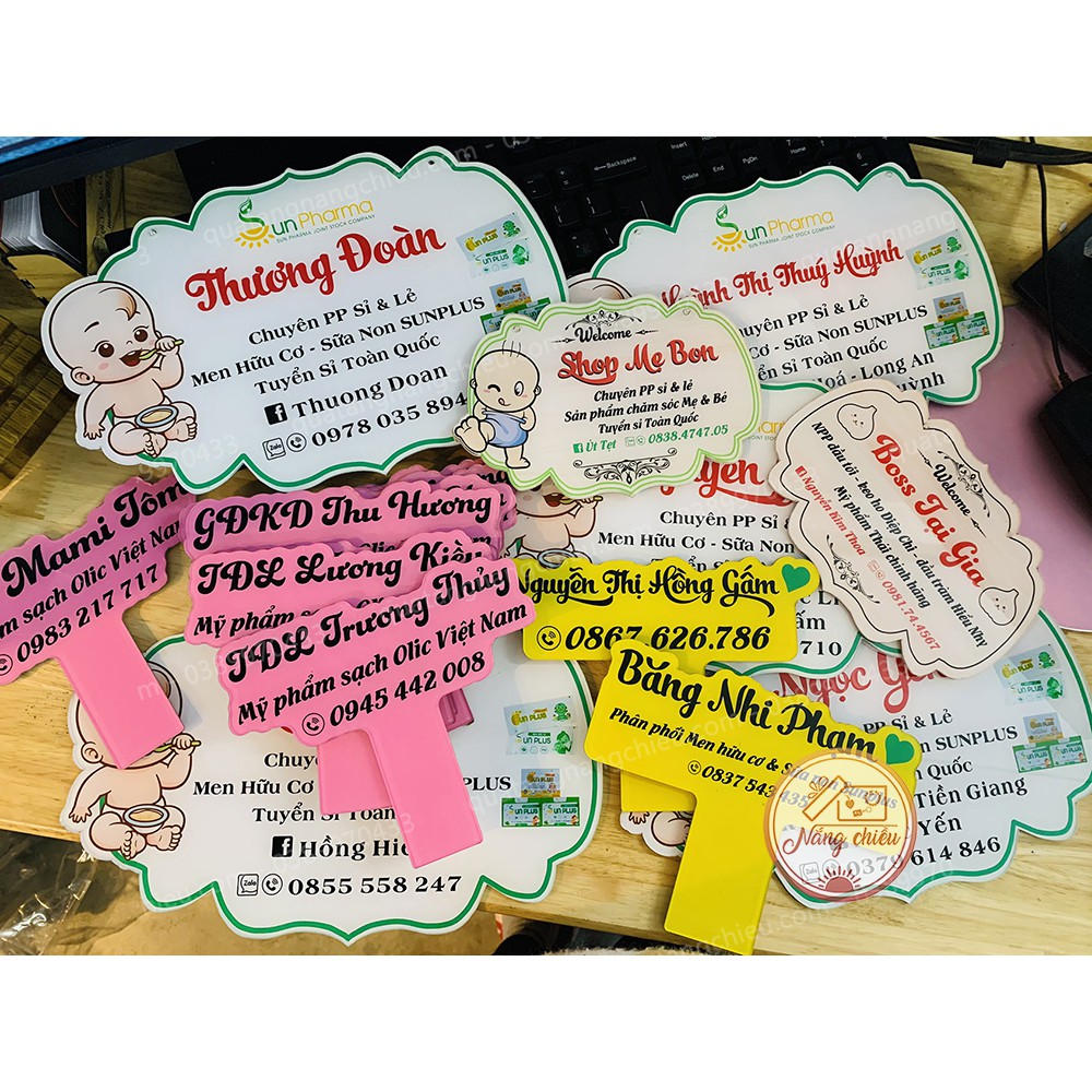 Bảng hiệu chuyên sỉ lẻ các sản phẩm cho mẹ và bé, shop đồ trẻ em, sữa trẻ em, chất liệu mica sáng bóng và an toàn