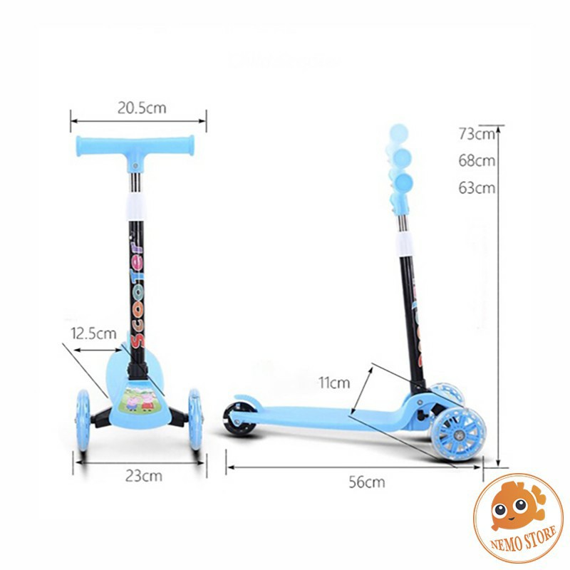 Xe Trượt Scooter 3 Bánh Phát Sáng Cho Bé Từ 3 - 8 tuổi