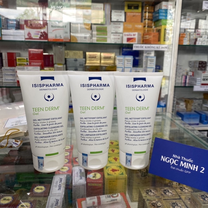 ✅ [Chính Hãng] TEEN DERM GEL ISIS PHARMA - Gel rửa mặt giảm nhờn, ngừa mụn