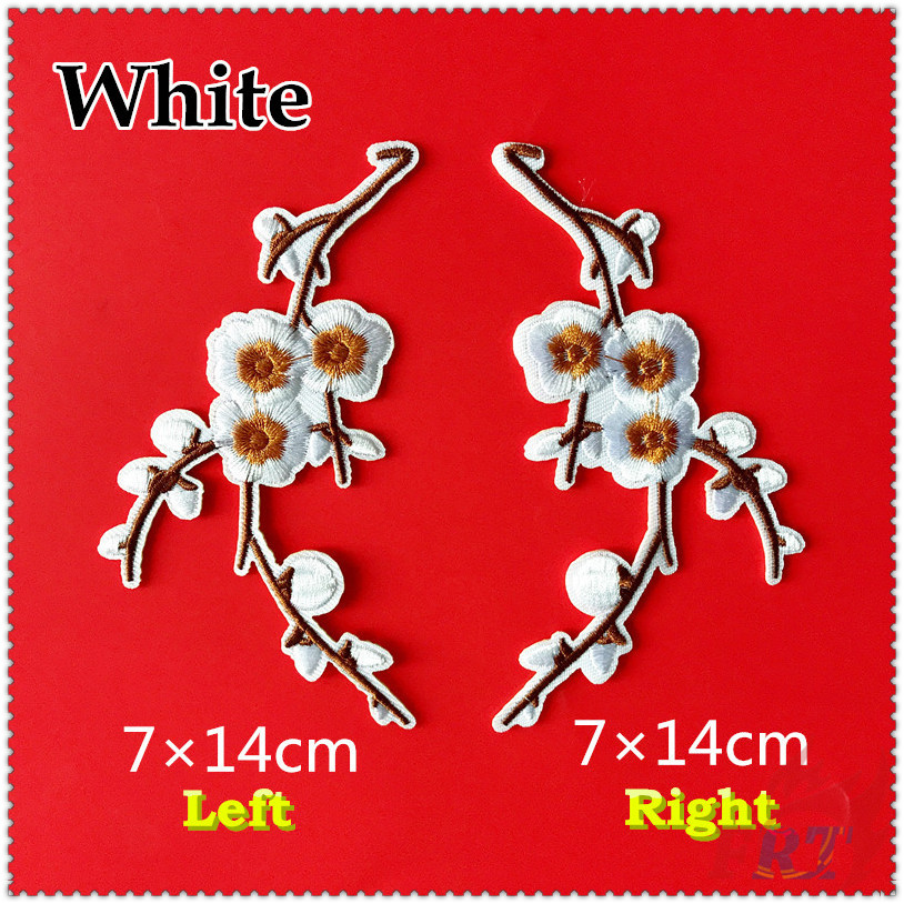 ✿ Sticker Ủi Thêu Hình Hoa Mận 6 Màu ✿ 1 Miếng Dán Ủi Quần Áo Hình Trái Tim