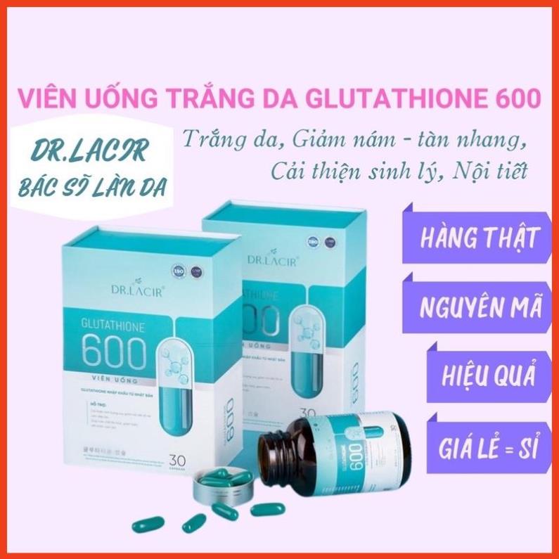 Viên uống trắng da mờ nám tàn nhang Glu 600 chính hãng cty 