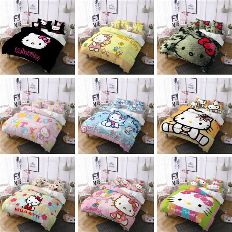 Bộ Chăn Ga Và Vỏ Gối Hello Kitty Xinh Xắn