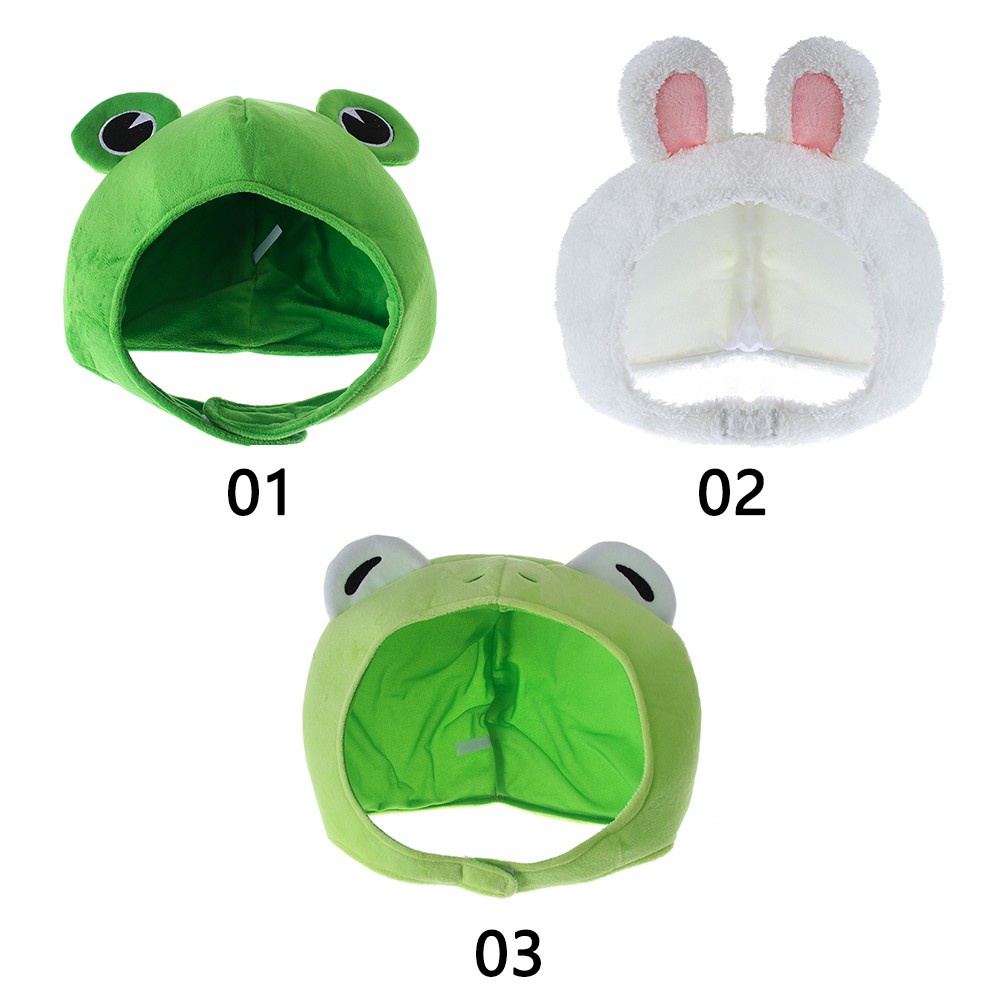 Nón đội đầu họa tiết con ếch mắt to tai thỏ bằng nhung lông thời trang giữ ấm mùa thu đông dành cho nam và nữ