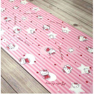 (tặng dụng cụ) combo10m giấy dán tường Hello Kitty sọc hồng