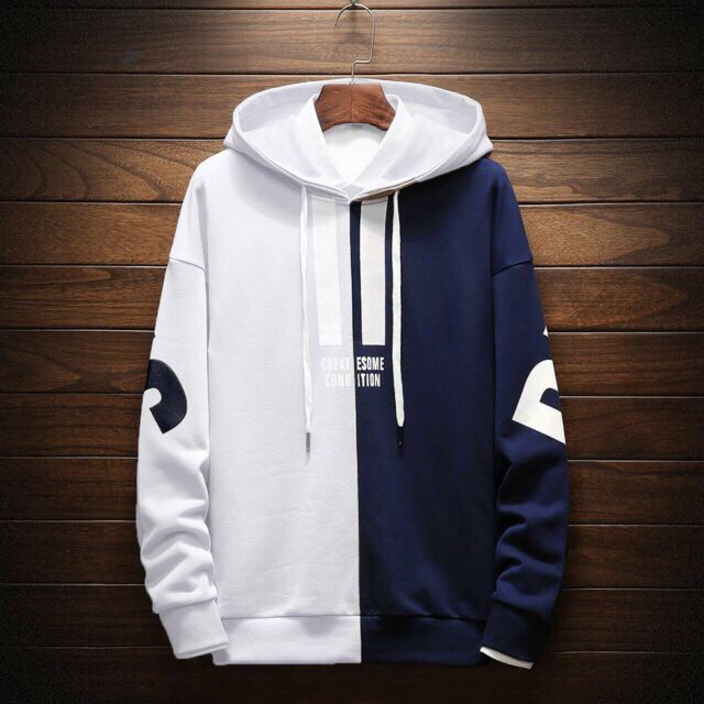 Áo khoác nỉ chui hoddie nam nữ phối 2 màu Because