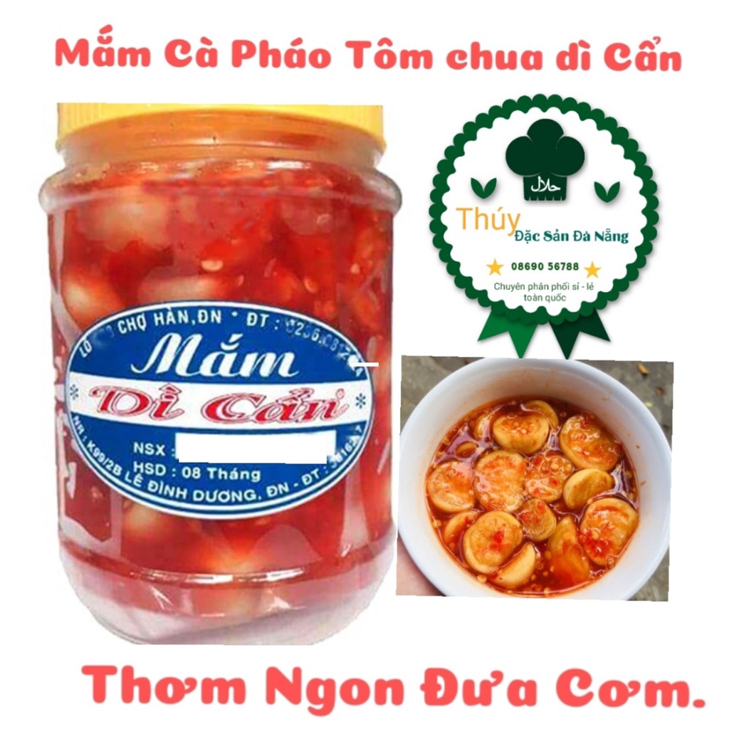 Mắm cà pháo Dì Cẩn Đà Nẵng hũ 500gr thơm ngon giòn đậm đà hươn vị | BigBuy360 - bigbuy360.vn