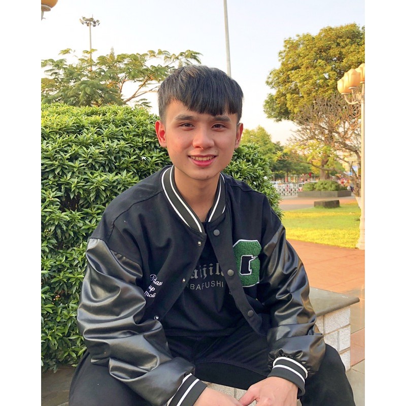 [ẢNH THẬT TỰ CHỤP] ÁO bomber KAKI TAY DA CHỮ G shop jum.closet | BigBuy360 - bigbuy360.vn