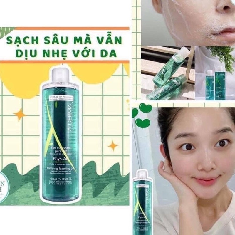 Sữa rửa mặt cho da dầu mụn Aderma Purifying Foaming Gel