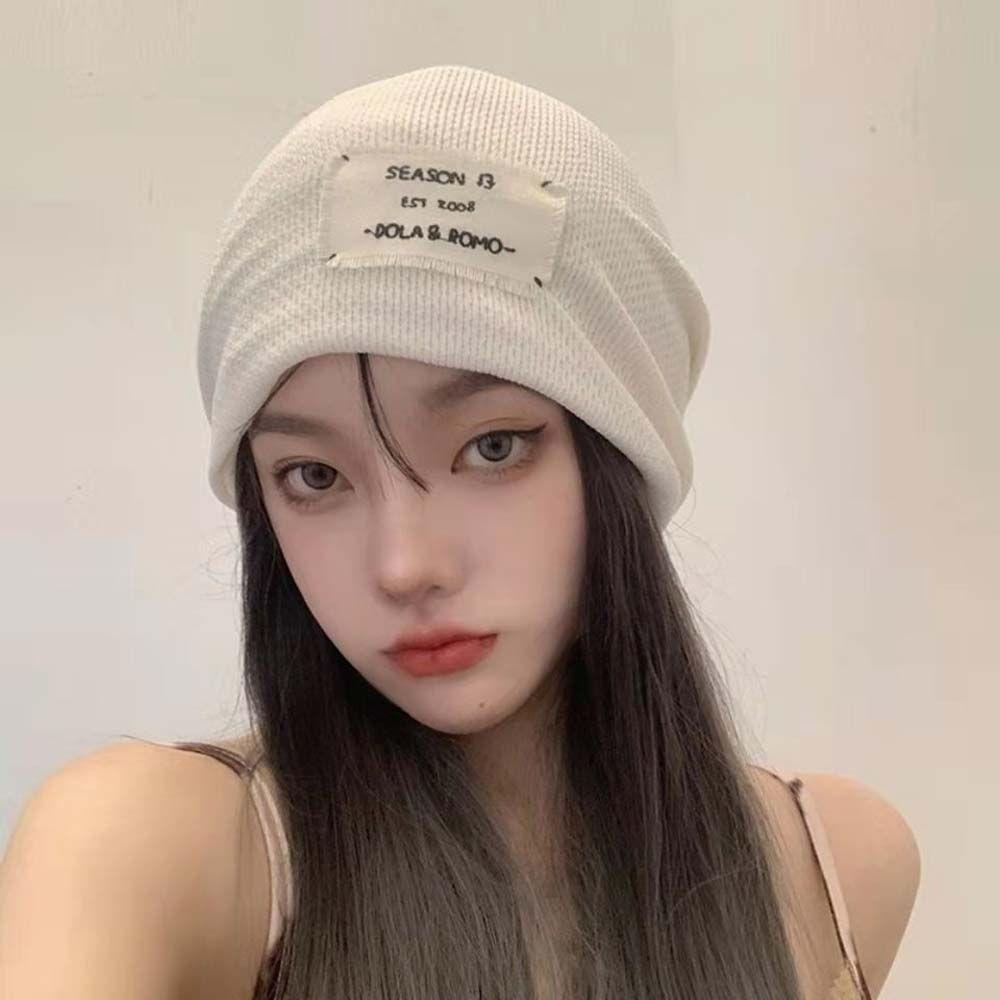 Mũ Trùm Đầu Màu Trơn In Chữ Phong Cách Hip Hop Thời Trang Thu Đông