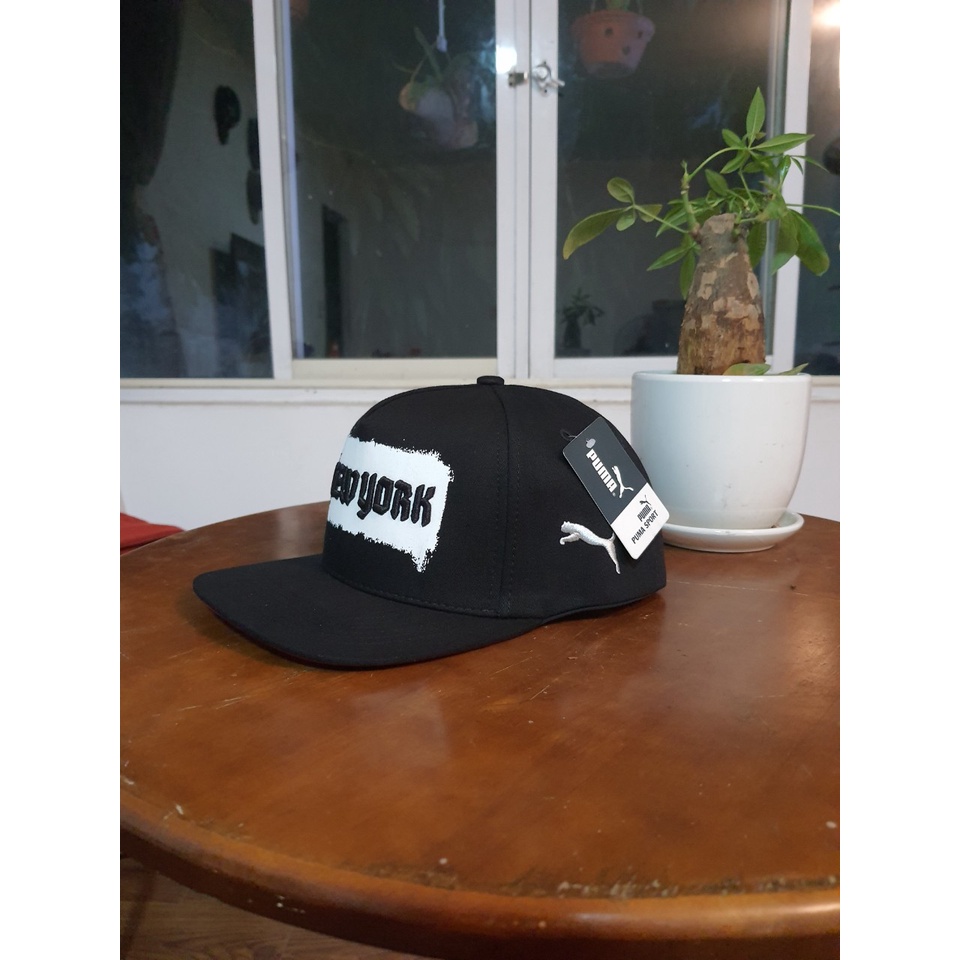 Nón Snapback Pu-ma New York đen cao cấp hàng vnxk