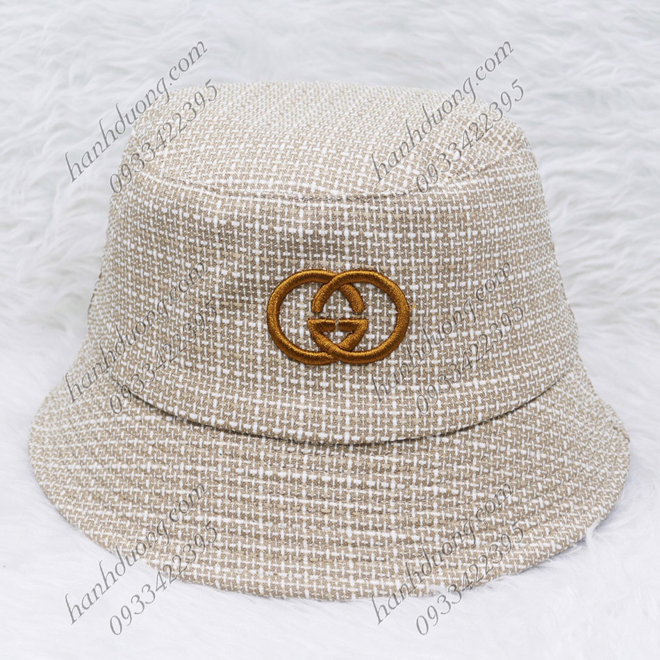 Mũ bucket vành cụp thêu chữ vành rộng 5,5 cm vải cotton cao cấp phù hợp cho cả nam và nữ