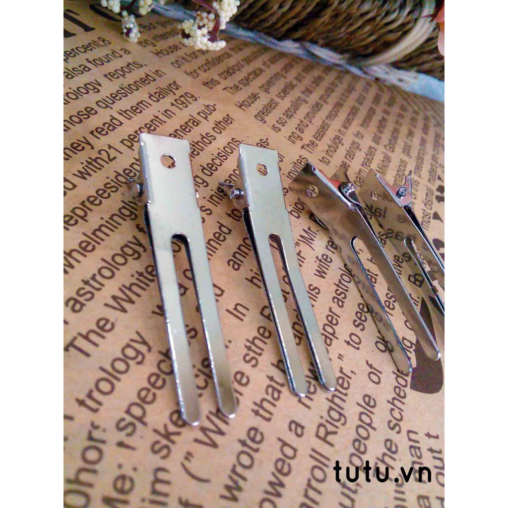 KẸP HAI CHÂN KHÔNG RĂNG 4,5CM XK45-003, XƯƠNG KẸP PHỤ KIỆN TÓC DIY HANDMADE