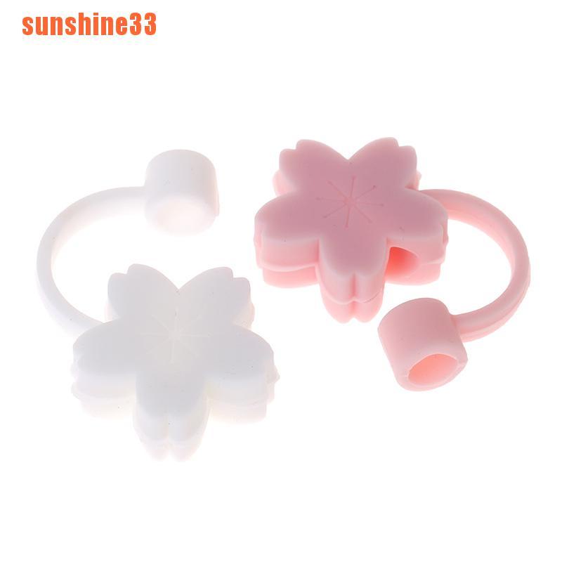 Creative Cherry Cloud Silicone Straw Plug Reusable Drinking Dust Cap Tips