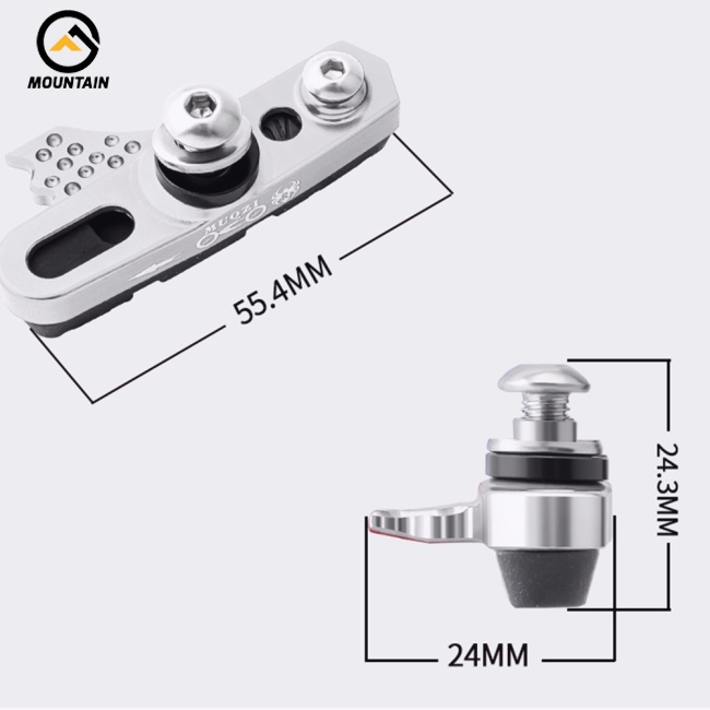 1 Cặp Má Phanh Xe Đạp Leo Núi Thay Thế Bằng Cao Su Sợi Carbon Vành Chữ C