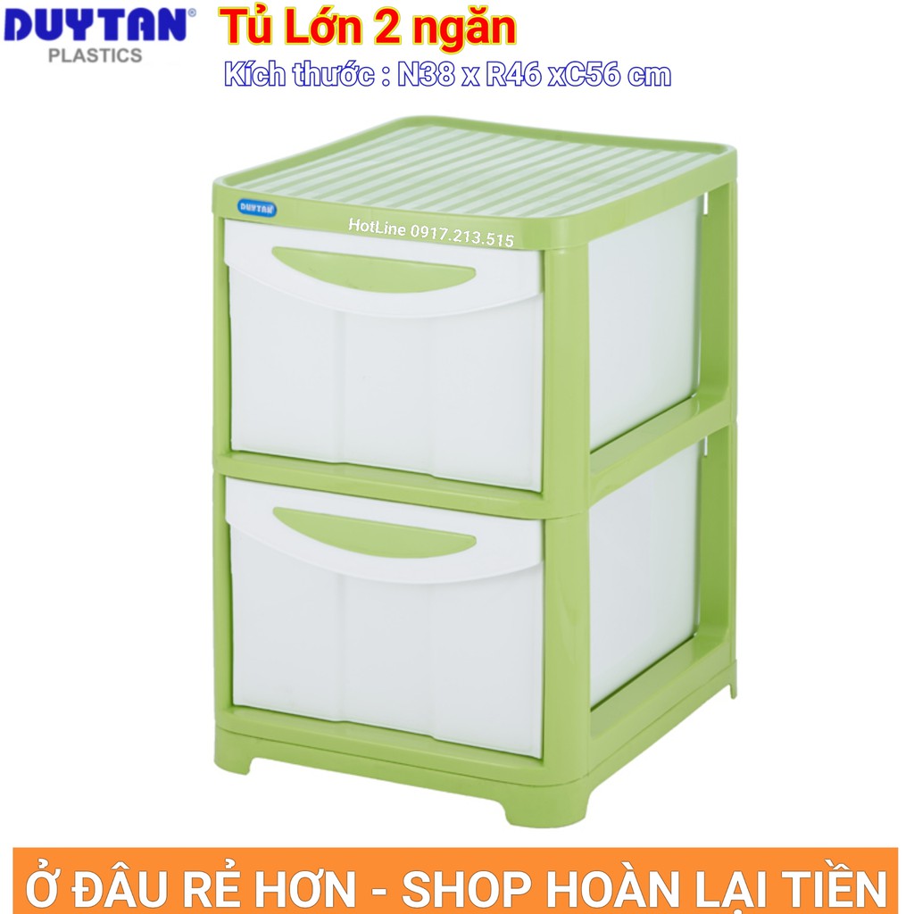 Tủ nhựa duy tân 2 Ngăn ( N38 x R45.5 x C56 cm)