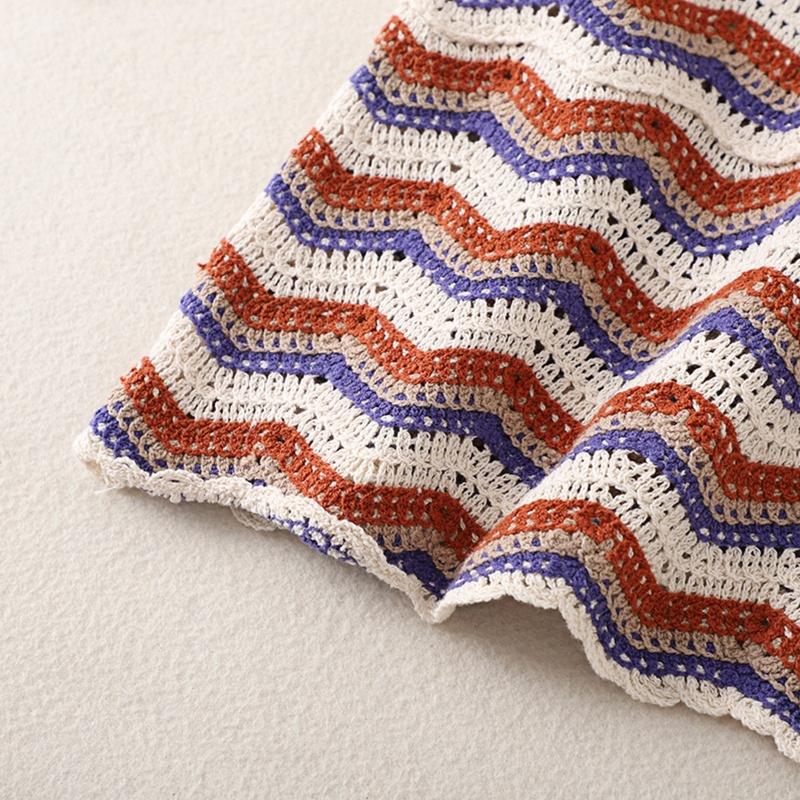 Áo Croptop Sát Nách Họa Tiết Kẻ Sọc Phong Cách Retro Thời Trang Mùa Hè Cho Nữ