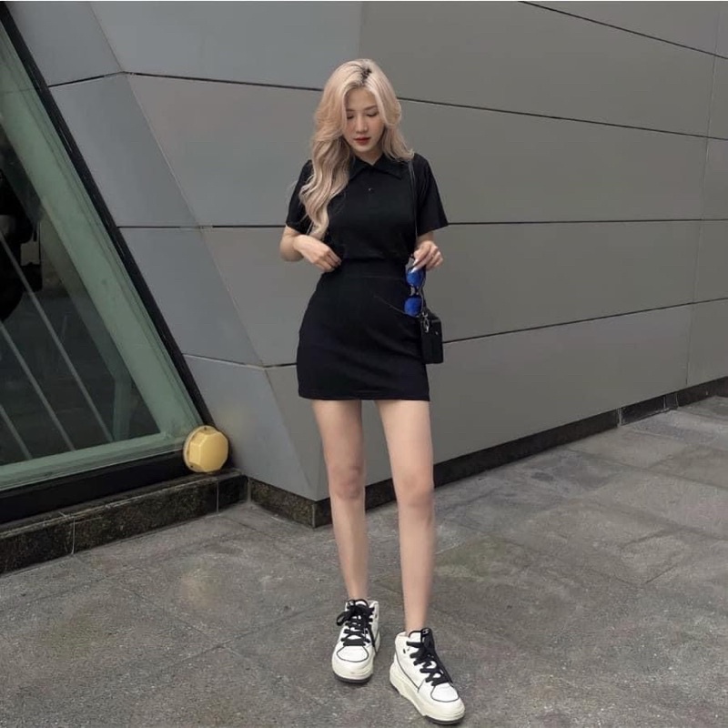 N.T BIGSIZE set váy áo thun polo