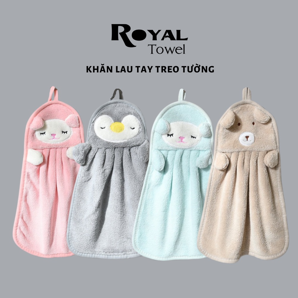 Khăn Lau Tay, Lau Nhà Bếp Royal Towel 36x25cm Dạng Sợi Siêu Nhỏ Treo Tường Hình Dễ Thương