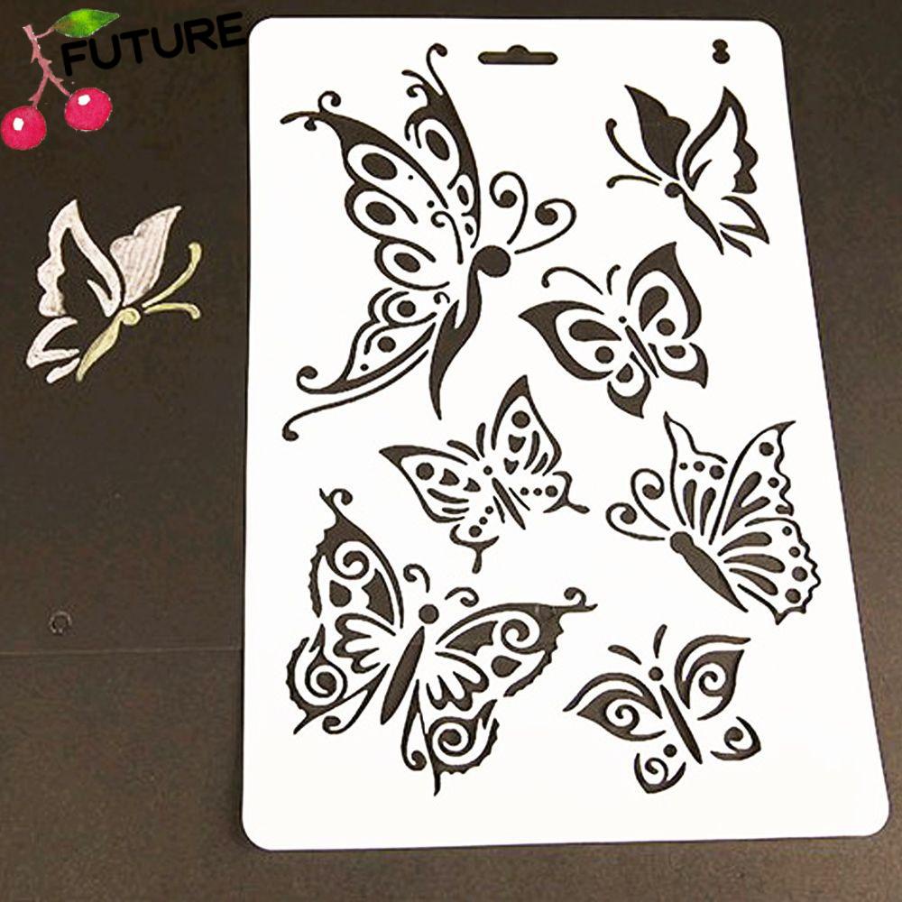 Set 2 Khuôn Dập Nổi Họa Tiết Bươm Bướm Trang Trí Tường Album DIY Thời Trang