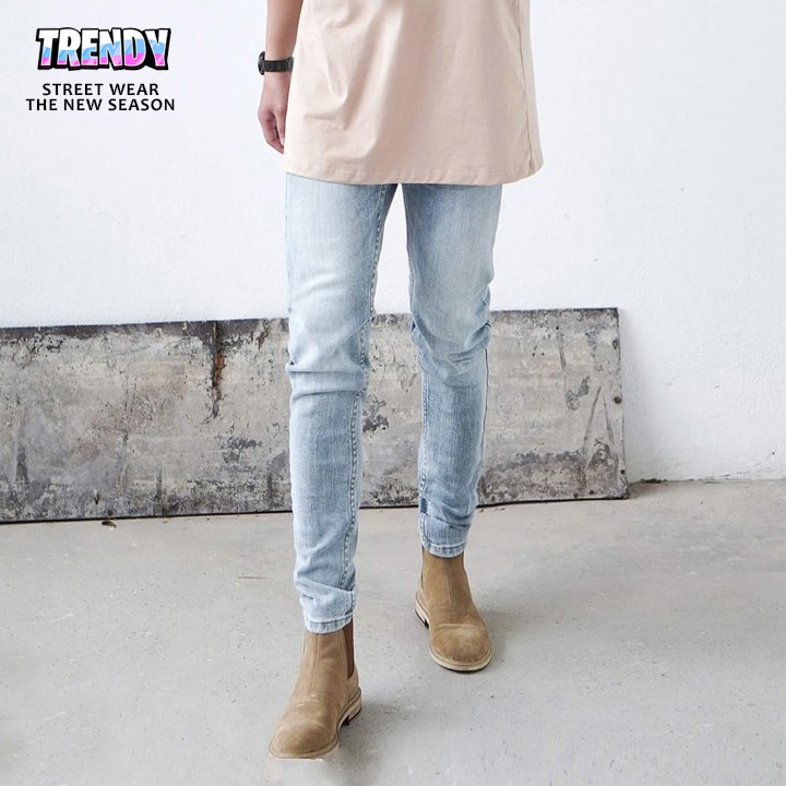 Quần jean nam xanh nhạt ✅ Quần jean xanh nam ✅ Dáng skinny TRENDYSTORE #5678