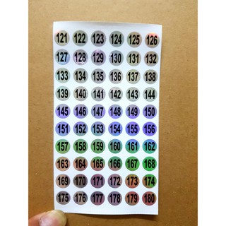 Tem dán số chai sơn từ số 1-300
