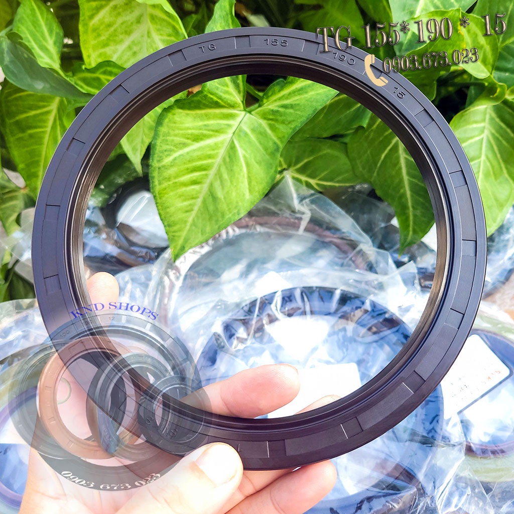 Phốt dầu SVKS TG 155*190*15, Phớt chặn nhớt trục hộp giảm tốc cho máy cán nhựa và xe cơ giới công trình | KND Shops