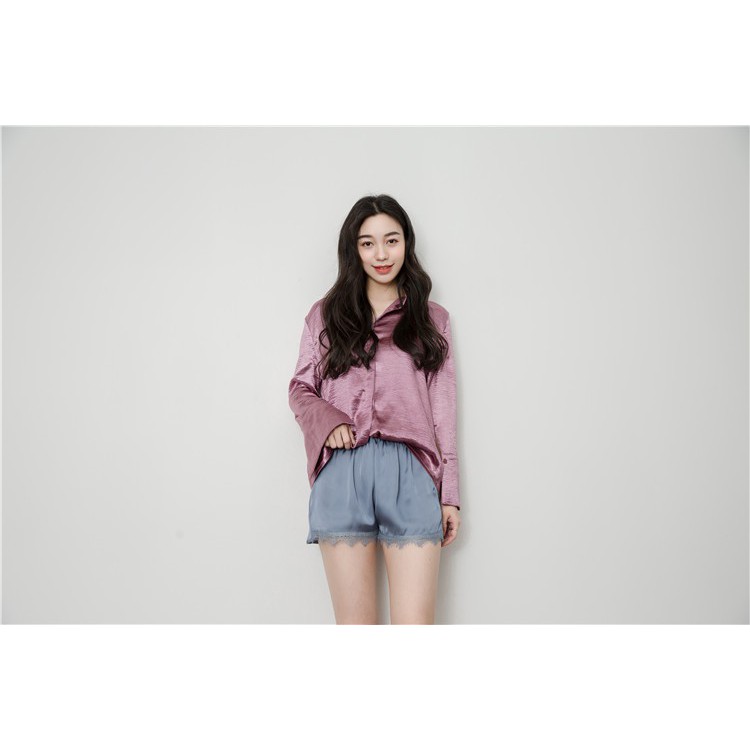 Quần Đùi Nữ Hàn Quốc Phối Ren Nữ Tính Chất Lụa Satin Siêu Mát Có Thể Làm Quần Mặc Trong Váy