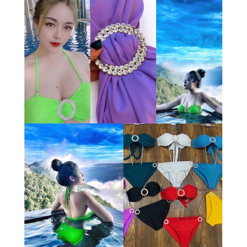 set bikini quây đá 2 mảnh cực hott