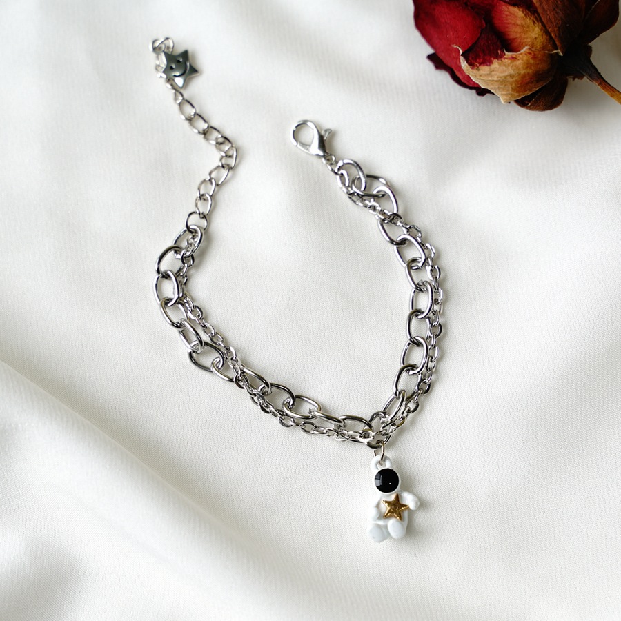 [Mã FAMAYFA giảm 10K đơn 50K] Vòng Tay Kim Loại Mặt Hình Phi Hành Gia Thời Trang Hàn Quốc | BigBuy360 - bigbuy360.vn