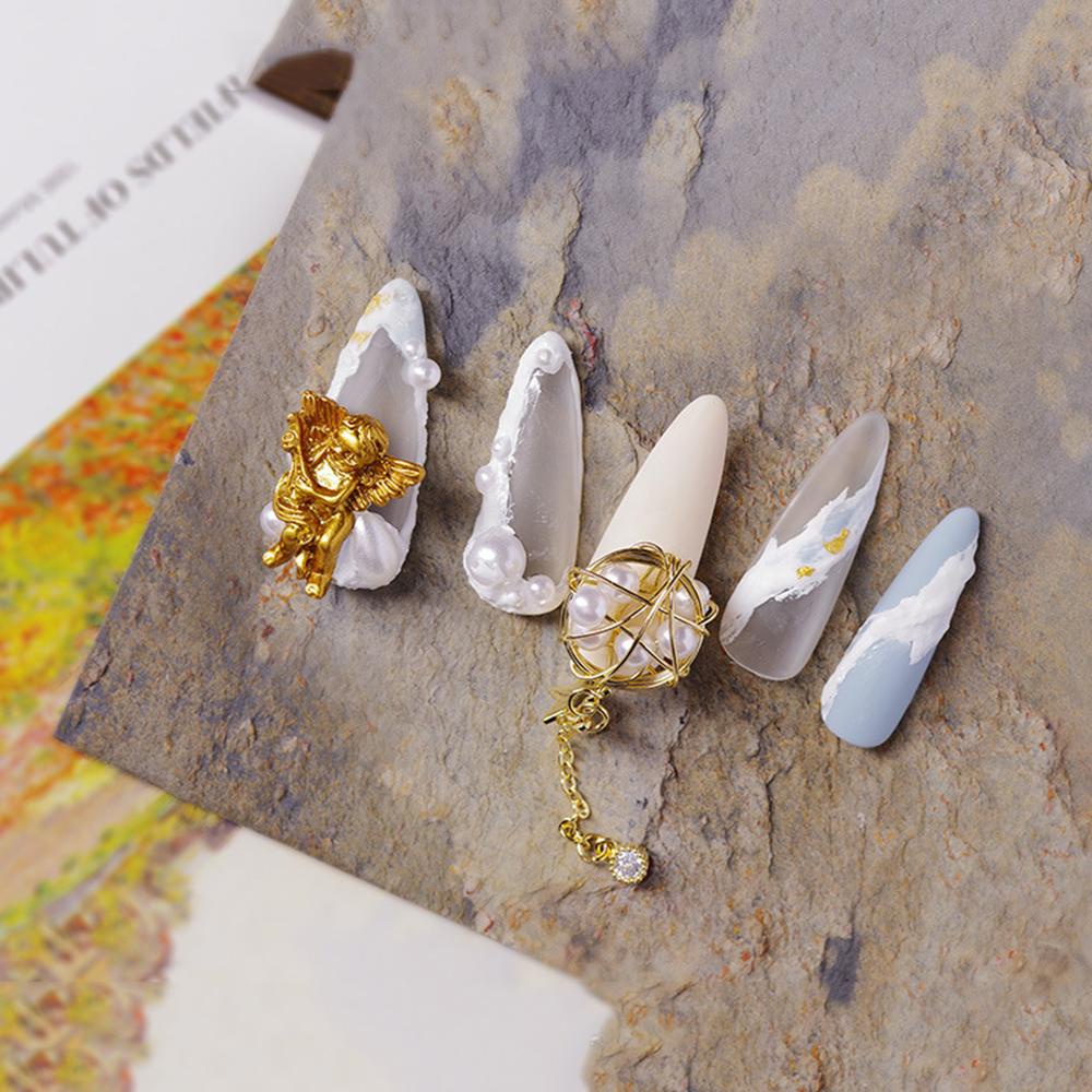 Set 30 Phụ Kiện Trang Trí Móng Tay Nghệ Thuật 4 Màu Thời Trang DIY