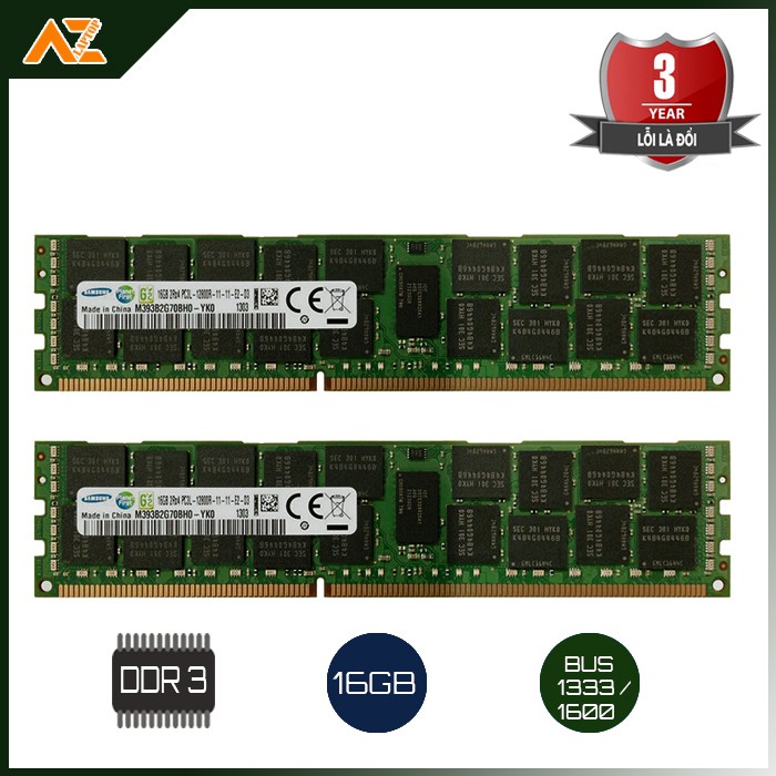 Ram Server DDR3 ECC register 16GB BUS 1333 chính hãng