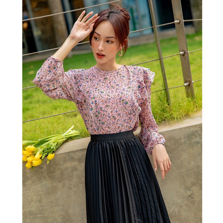 OLV - Áo Pink Frilly Side Top