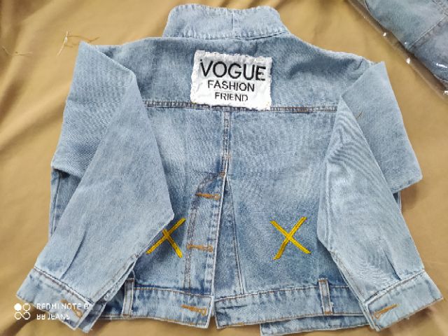 Áo khoác jean nữ form lững Vogue dưới 58Kg hàng loại 1