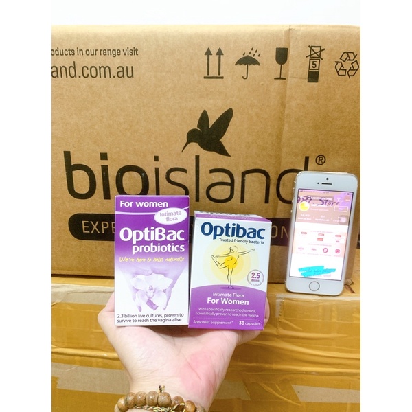 Men vi sinh Optibac tím Optibac Probiotics For Women 30v/90v, UK Anh Quốc