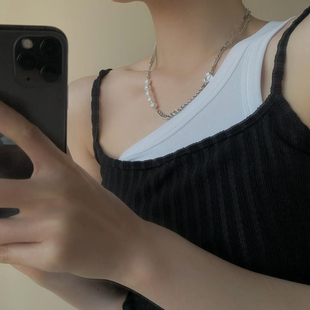 Dây chuyền phối hạt ngọc trai nhân tạo thời trang dành cho nữ